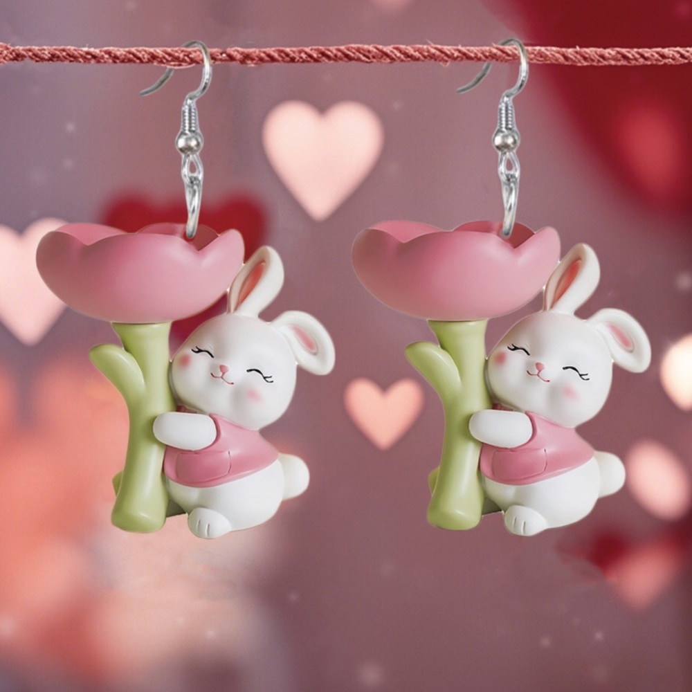 🆕Cute Bunny Rabbit Acrylic Earrings